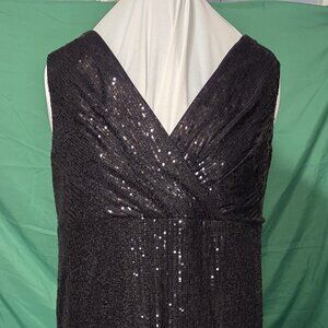 Ever Pretty full length black sequined size 22